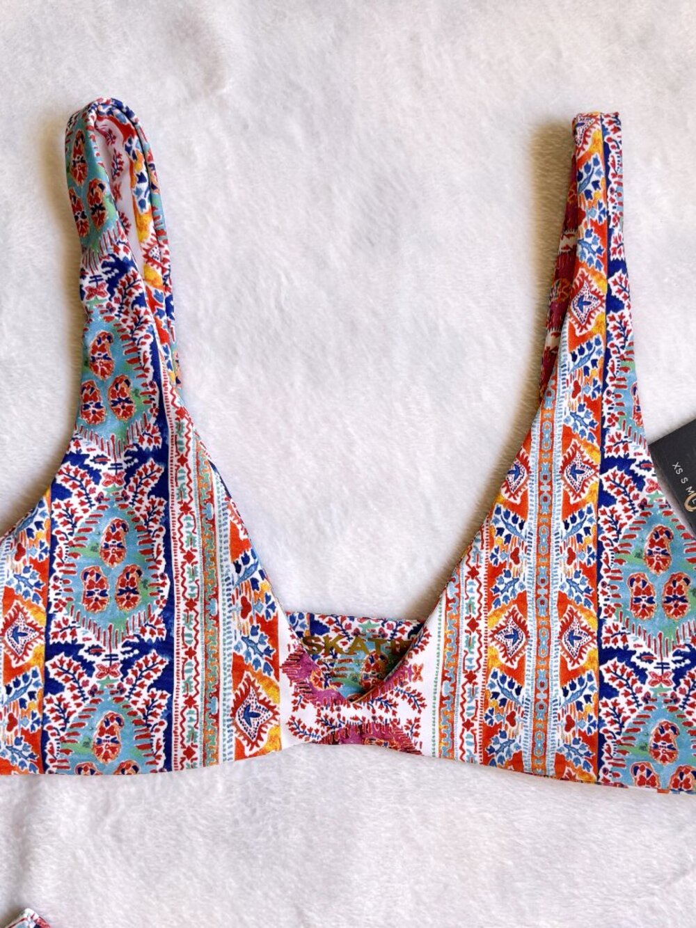 NWT Skatie Bikini Set Top + Bottom Venice print Size Large Boho Vacation Resort - Picture 5 of 13